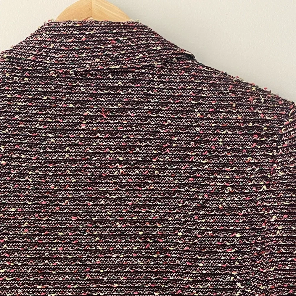 St. John Collection Tweed Blazer Jacket Texture Knit Multicolor - Picture 6 of 11